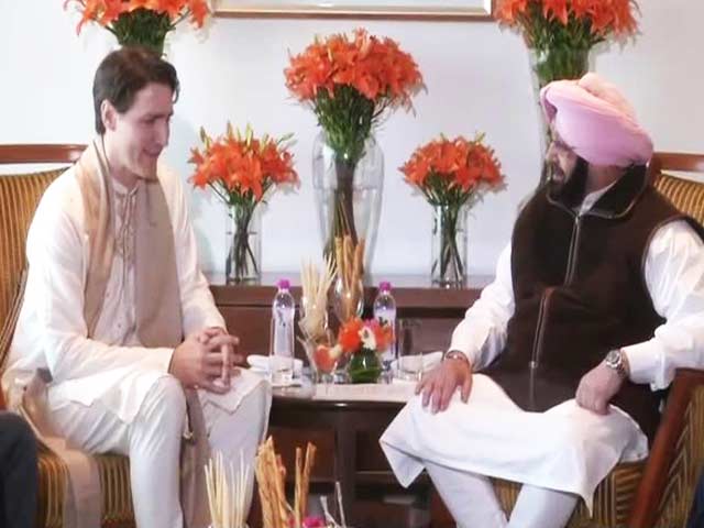 Video : Canadian PM Justin Trudeau Meets Punjab Chief Minister