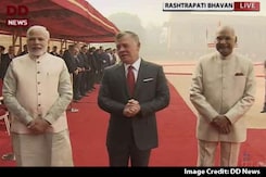 Jordanian King Abdullah II Receives Ceremonial Welcome At Rashtrapati Bhavan Jordanian King Abdullah II Receives Ceremonial Welcome At Rashtrapati Bhavan