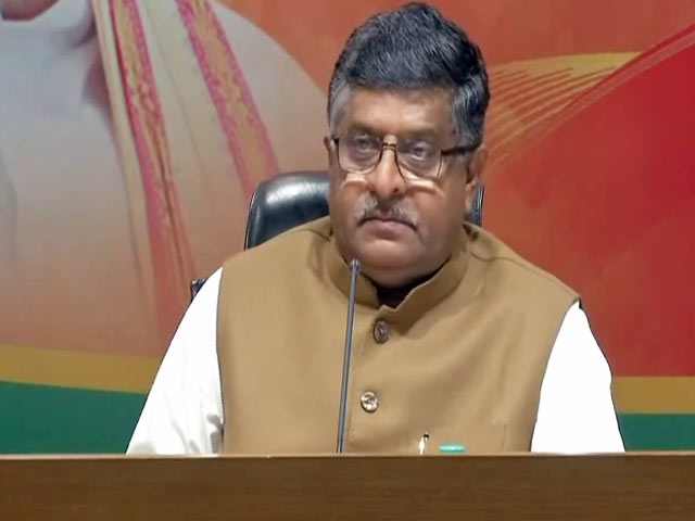 रविशंकर प्रसाद ने 80-20 स्&zwj;कीम को लेकर कांग्रेस पर फिर उठाए सवाल