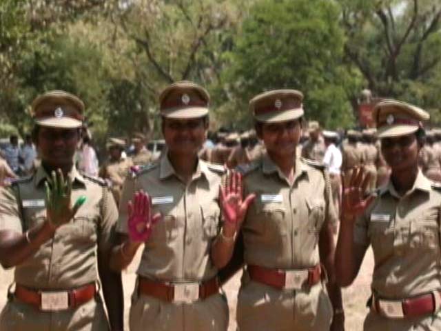 International Women's Day: Women Cops In Chennai Join "Press For Progress" Campaign