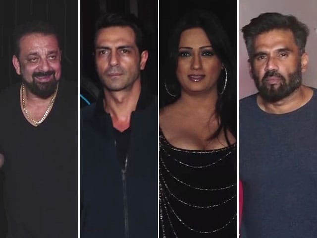 Video : Spotted! Sanjay Dutt, Suniel Shetty & Others At An Event In Mumbai