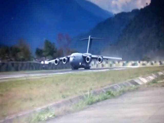 Video : Air Force Lands Its Largest Transport Aircraft In Arunachal Pradesh's Tuting