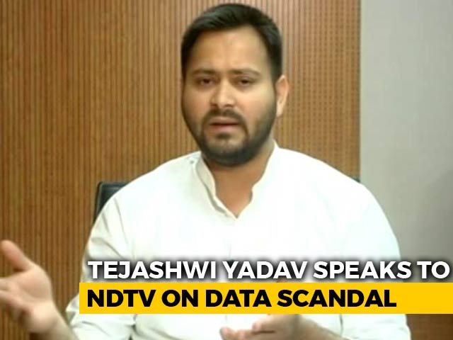 Video : Tejashwi Yadav Says BJP, JDU Must Come Clean On Facebook Data Scandal