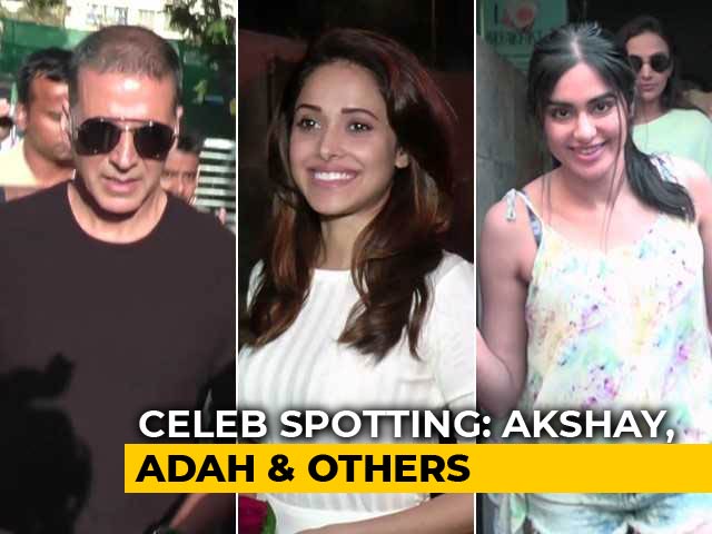 Celeb Spotting: Akshay Kumar, Adah Sharma, Nushrat Bharucha & Others
