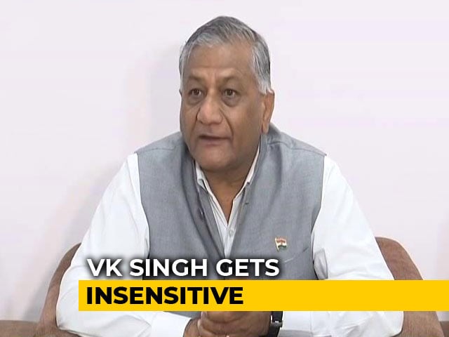 Video : "Not Like Biscuits": VK Singh Criticised For Comment On 38 Indians