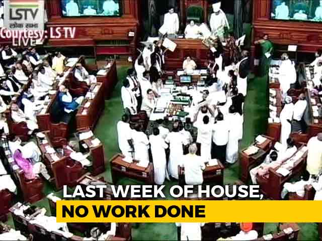 Video : Chaos Rules Parliament, Both Houses Adjourned Within Minutes