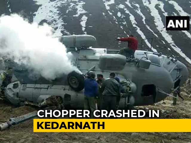 Air Force Helicopter Crash-Lands At Helipad Near Kedarnath Temple
