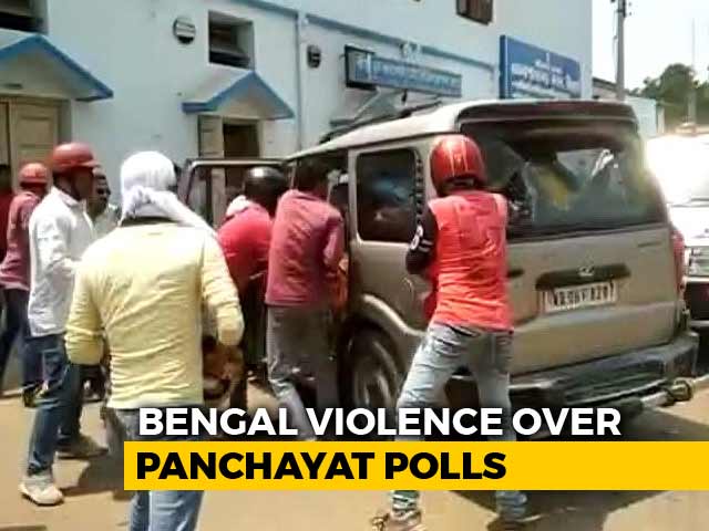 Video : BJP Leader Thrashed, Car Attacked In Bengal Over Panchayat Nominations