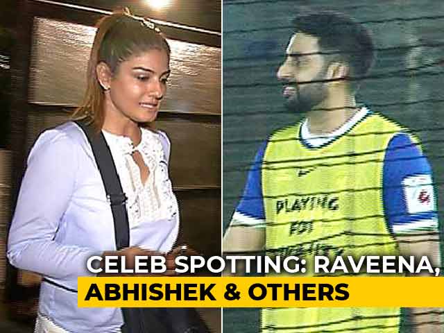 Video : Celeb Spotting: Abhishek Bachchan, Raveena Tandon & Others