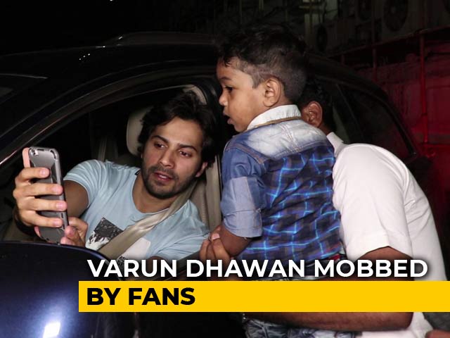 Video : Watch! Varun Dhawan Mobbed By Fans