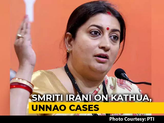 Smriti Irani, Reacting To Rape Protests, Alleges "Politicisation"