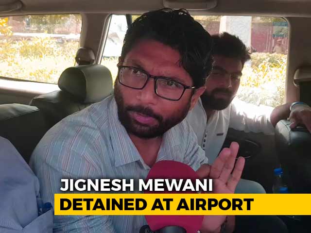 Video : Jignesh Mevani Stopped At Jaipur Airport, Not Allowed To Hold Rally