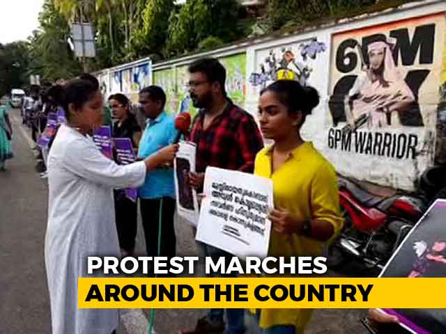 In Thiruvananthapuram, A Human Chain Against Unnao, Kathua Child Rapes