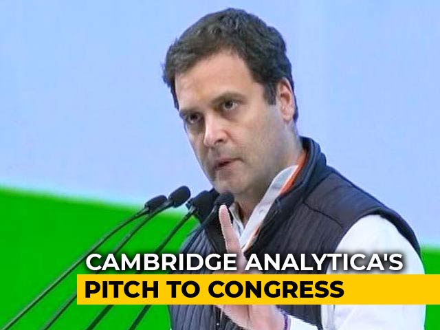 Cambridge Analytica Pitched Congress Plan, Boss Met Rahul Gandhi: Sources