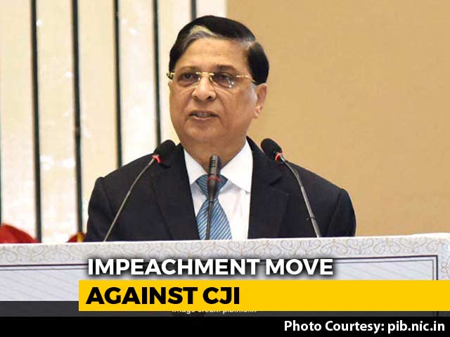 Video : Chief Justice Dipak Misra Faces Impeachment Motion, 71 Have Signed