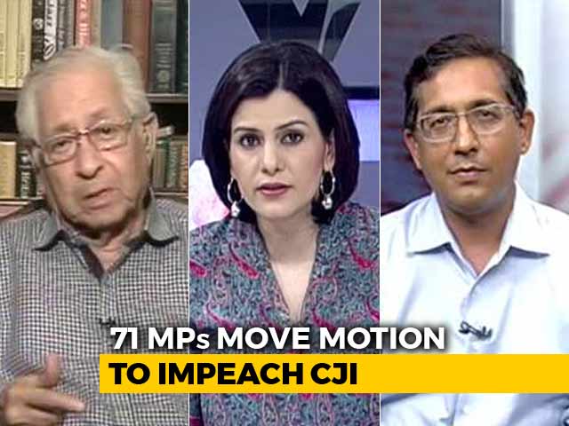 Video : 71 MPs Move Motion To Impeach Chief Justice: First Such Move In India's History