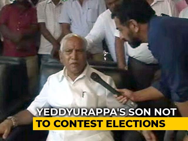 Video : BS Yeddyurappa Says Son Vijayendra Won't Contest From Varuna