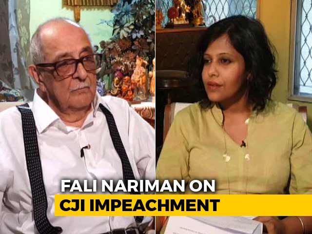 Video : Why Fali Nariman Opposes Chief Justice's Impeachment