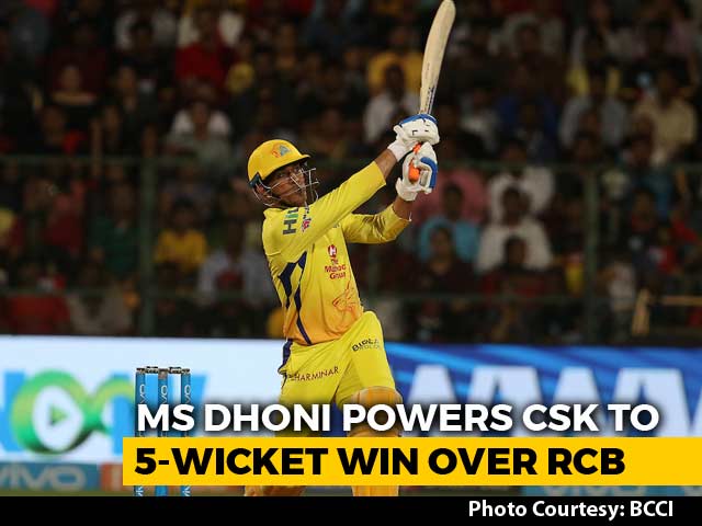 IPL 2018: MS Dhoni Leads CSK To A Thrilling Win Over RCB