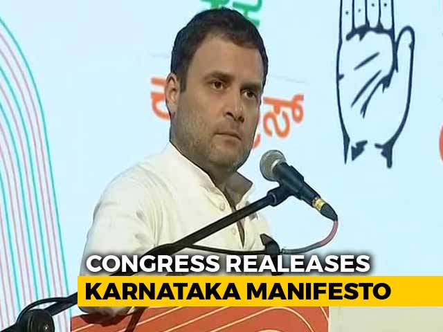Rahul Gandhi Says Congress' Karnataka Manifesto Is "People's Mann Ki Baat"