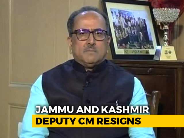 BJP's Nirmal Singh Resigns As Jammu And Kashmir Deputy Chief Minister