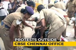 NEET: Students' Union Activists Protest Outside CBSE Office In Chennai NEET: Students' Union Activists Protest Outside CBSE Office In Chennai