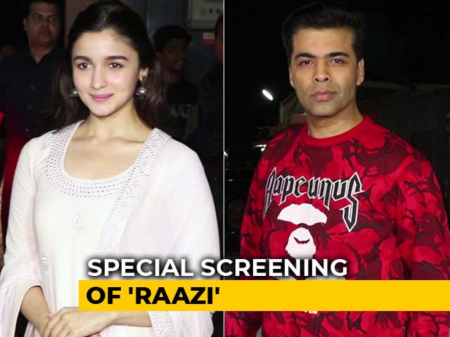 Alia Bhatt, Karan Johar & Others At The Special Screening Of <i>Raazi</i>