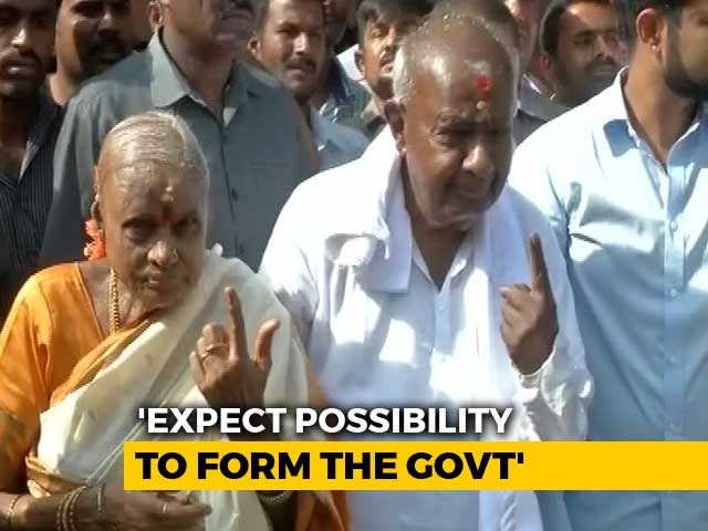 Video : "We Have Done Well": HD Deve Gowda After Casting Vote In Karnataka