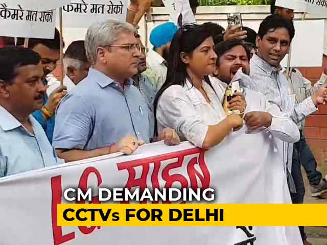 Video : Arvind Kejriwal Stages First Dharna Since Return as Delhi Chief Minister