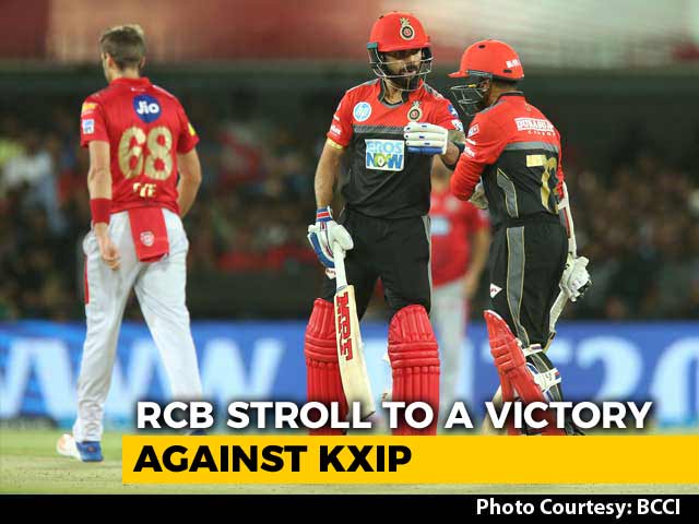 Video : IPL 2018: Royal Challengers Bangalore Stroll To 10-Wicket Win Over Kings XI Punjab