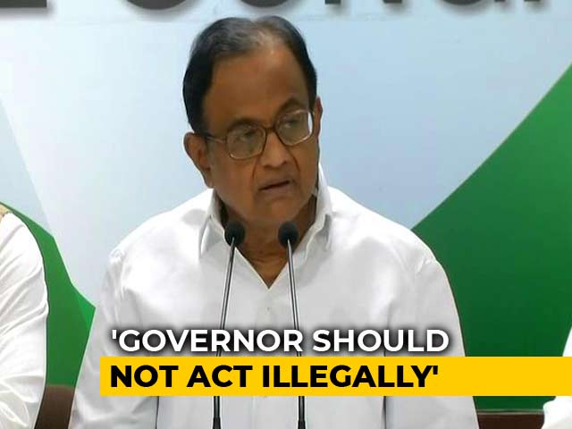 Video : Karnataka Governor Should Not Walk A Path That Is Illegal: Chidambaram