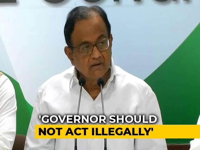 Karnataka Governor Should Not Walk A Path That Is Illegal: Chidambaram