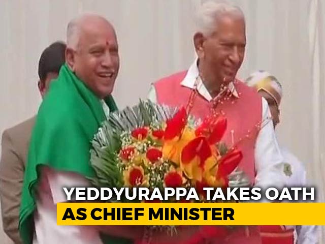 Video : BJP's Yeddyurappa Takes Oath As Karnataka Chief Minister