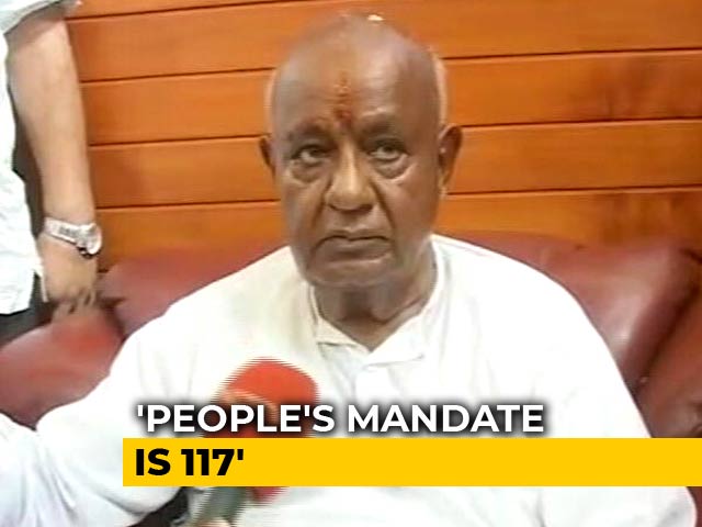 Video : People's Mandate In Karnataka Is 117: HD Deve Gowda Tells NDTV