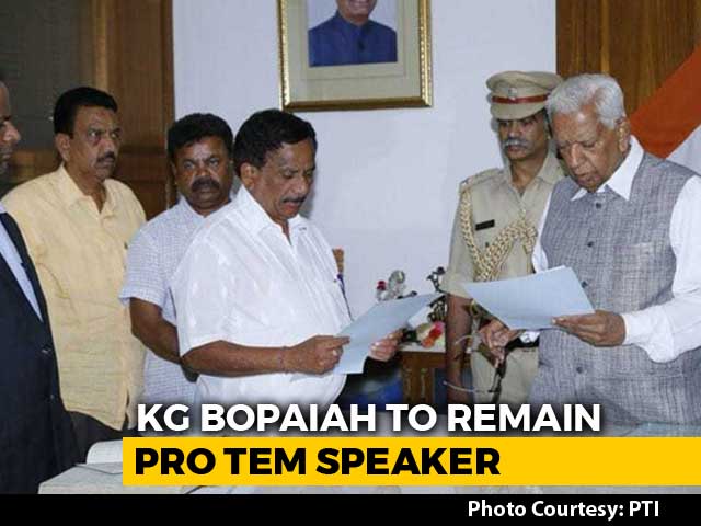 KG Boapaiah To Stay Temporary Speaker, Floor Test To Be Broadcast Live
