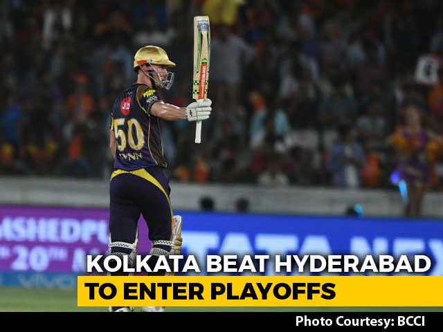 Video : IPL 2018: KKR Seal Playoffs Berth With Five-Wicket Win Over SRH
