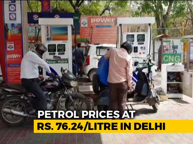 Petrol Prices Zoom To Rs. 76.24 Per Litre, Diesel Touches All-Time High