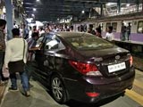 Video : Panic As Cricketer Drives Car Onto Mumbai Platform In Rush Hour