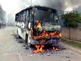 Video : Protests In Allahabad Over Law Student's Murder, Bus Set On Fire