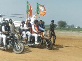 Video : Amit Shah, On Bike, Leads BJP's Mega Rally In Haryana's Jind