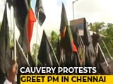 Video : Black Flag Cauvery Protests As PM Modi Arrives In Chennai for DefExpo